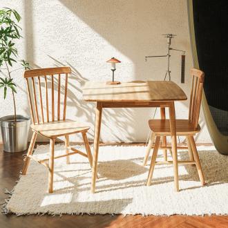 동서가구 로벤 고무나무 원목 2인 식탁세트 DF925694