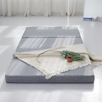 누베드 3단 접이식토퍼 토퍼매트리스 메모리폼토퍼 견고한 카치온커버 그레이