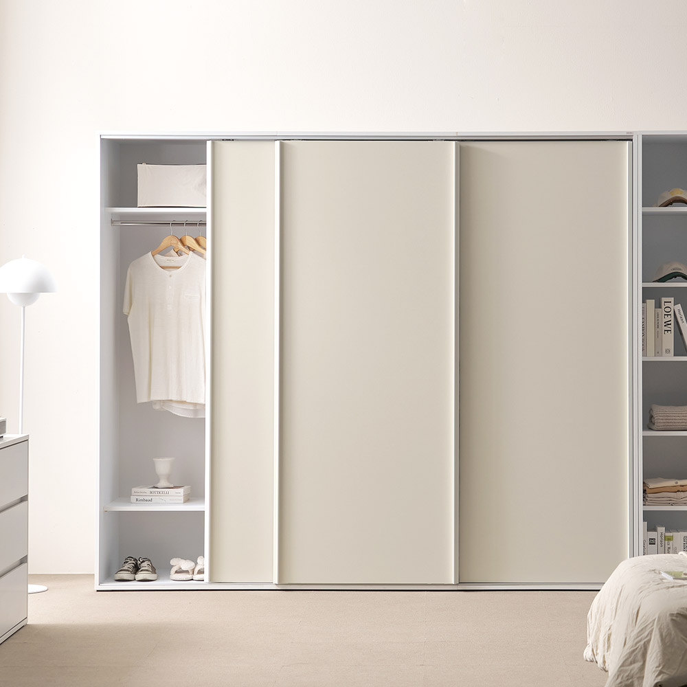 [코코미]올데이 E0 2200(3통) 슬라이딩 옷장 미닫이 키큰 슬라이드 장롱 맞춤옷장 자유롭게 구성가능