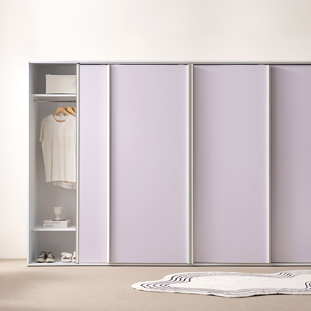 [코코미]올데이 E0 2600(4통) 슬라이딩 옷장 미닫이 키큰 슬라이드 장롱 맞춤옷장 자유롭게 구성가능