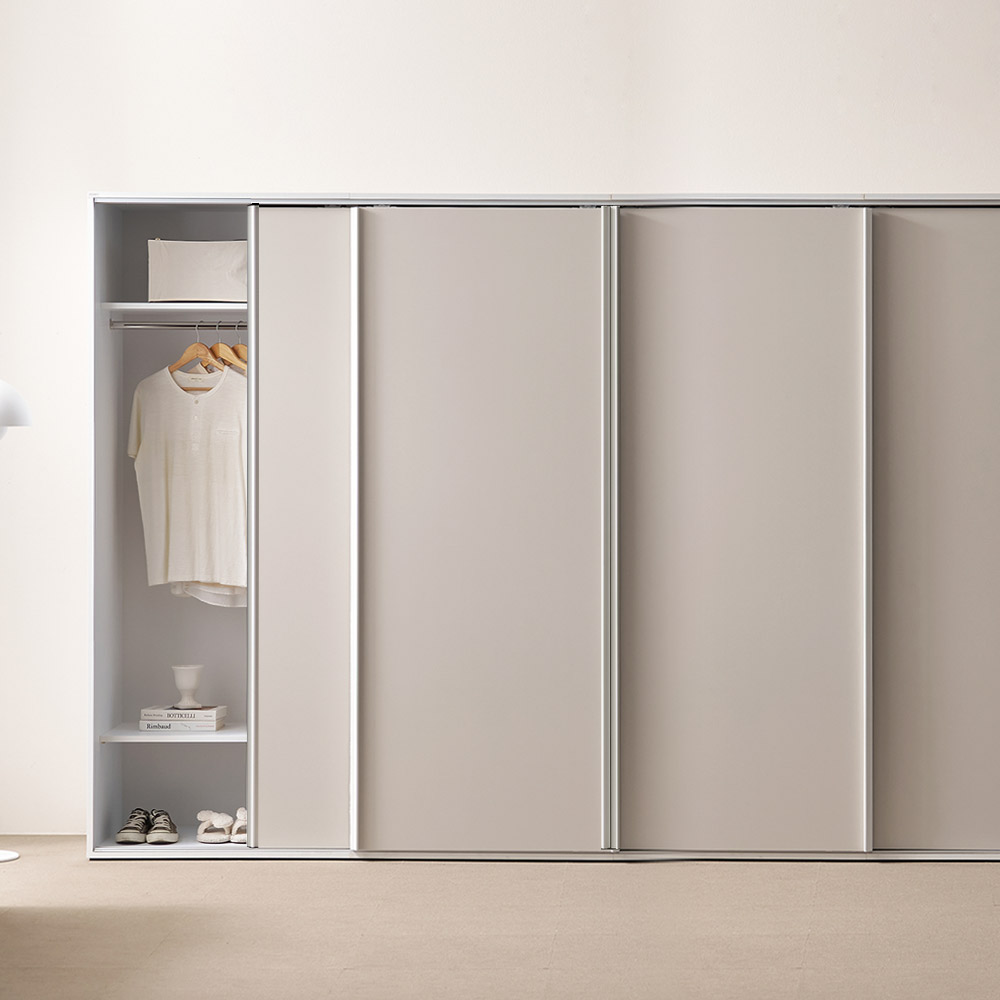 [코코미]올데이 E0 2700(4통) 슬라이딩 옷장 미닫이 키큰 슬라이드 장롱 맞춤옷장 자유롭게 구성가능