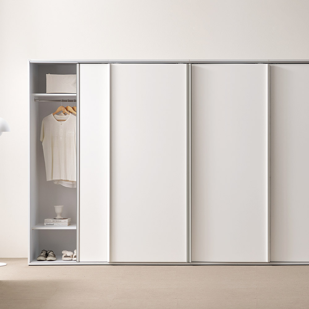 [코코미]올데이 E0 3000(4통) 슬라이딩 옷장 미닫이 키큰 슬라이드 장롱 맞춤옷장 자유롭게 구성가능