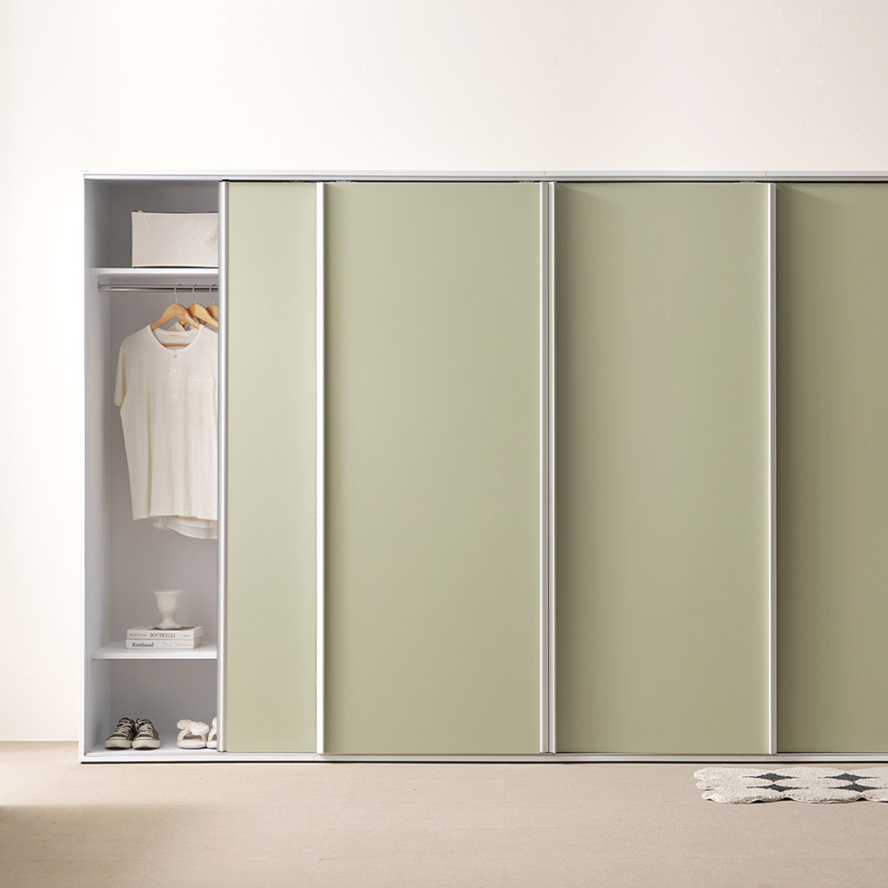 [코코미]올데이 E0 3100(4통) 슬라이딩 옷장 미닫이 키큰 슬라이드 장롱 맞춤옷장 자유롭게 구성가능