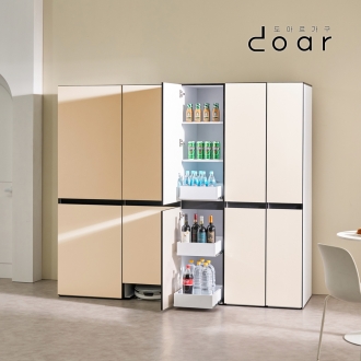 도아르 속깊은 주방 팬트리 수납장 팬트리장 400 화이트 베이지