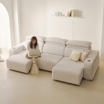 제이픽스 테티스 이지클린 패브릭 무빙 슬라이딩 리클라이너 4인 슬라이드 모션 소파