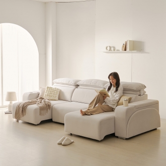 제이픽스 테티스 이지클린 패브릭 무빙 슬라이딩 리클라이너 4인 슬라이드 모션 소파