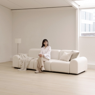 제이픽스 커들리 조야 이지클린 아쿠아텍스 패브릭 인테리어 3/4인 모듈 소파