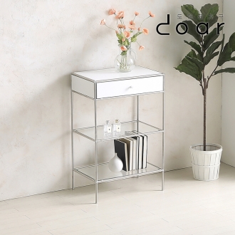 도아르 미드센츄리 모듈 수납장 거실 안방 인테리어 유리 3단 상부 서랍장