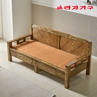 라자가구 다정 황토볼 온열 보료 건강 흙소파 3인용 803 C 카우치
