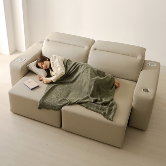 혜택가 890,000원부터 / 제이픽스 카디마 에코레더 슬라이드 리클라이너 가죽 3인/4인 슬라이딩 무빙 소파