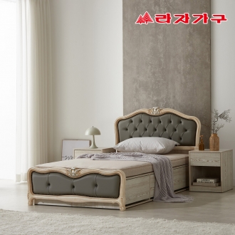 라자가구 다정 생황토 온열 보료 서랍 수납 흙침대 2012 S 싱글