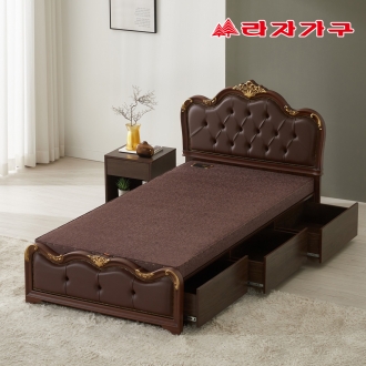 라자가구 다정 생황토 온열 보료 서랍 수납 흙침대 2010 S 싱글