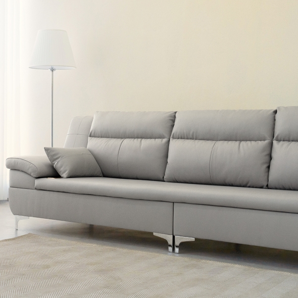 [단독특가]동서가구 테라 천연 면피가죽 온열 황토볼 4인용 흙소파 DF925868