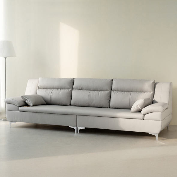 [단독특가]동서가구 테라 천연 면피가죽 온열 황토볼 4인용 흙소파 DF925868