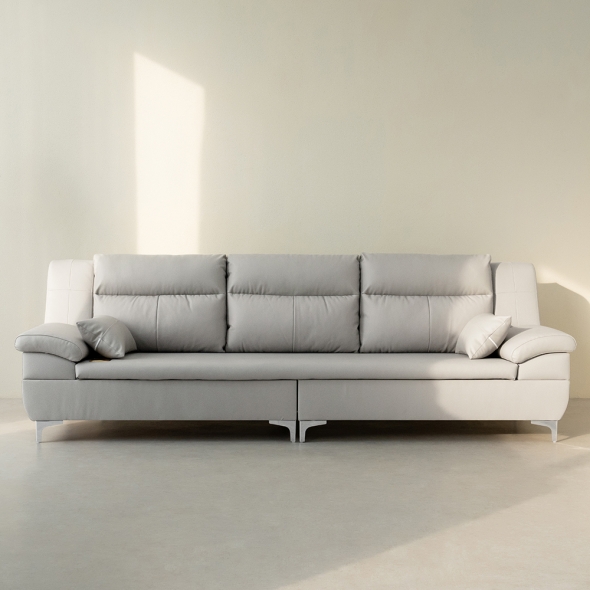 [단독특가]동서가구 테라 천연 면피가죽 온열 황토볼 4인용 흙소파 DF925868