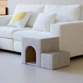 [바우미스트]펫 위드 조야 패브릭 강아지 고양이 숨숨집 스텝 계단