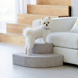 [바우미스트]펫 위드 조야 패브릭 강아지 고양이 2단 펫스텝 계단