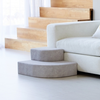 [바우미스트]펫 위드 조야 패브릭 강아지 고양이 2단 펫스텝 계단