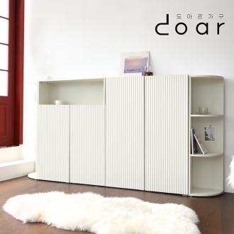 높이 1100 거실 베란다 폭좁은 수납장 낮은 틈새 슬림 3단 높은 템바보드 800 도어형