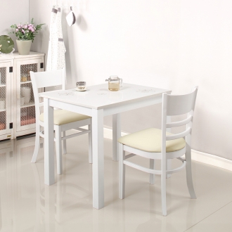 ★한정수량★ 동서가구 캐빈 하이그로시 2인 식탁((의자미포함)지방배송불가)