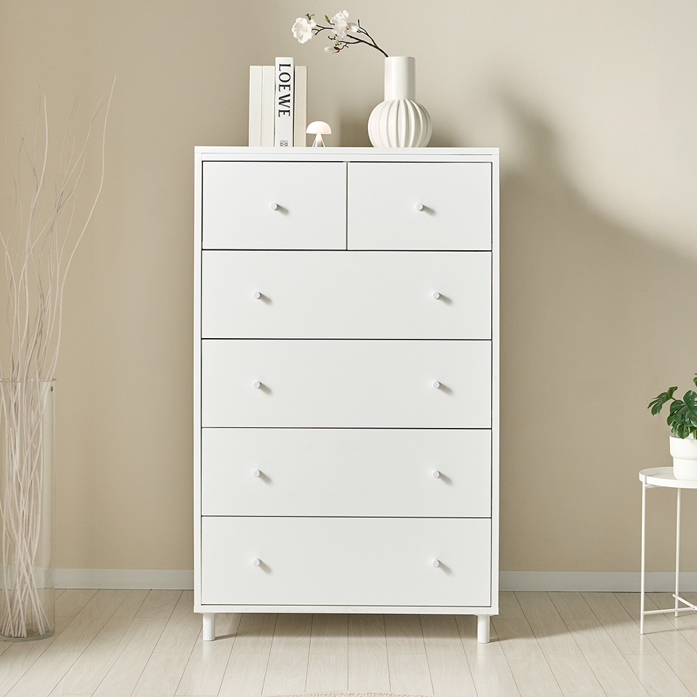 [코코미 ]루카 칸칸 속깊은 800 6단 E0등급 서랍장 드레스룸 화장대 다용도 옷수납장