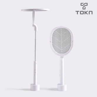 TOKN 토큰 무선 전기 모기채 파리채 벌레 모기 퇴치기 (길이조절 / 각도 조절 /핸디 거치 검용)