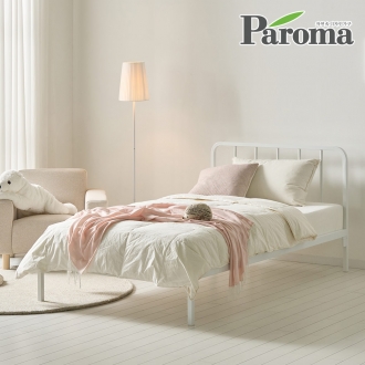 파로마 스틸리온 철제 스틸 침대 프레임 SS 1인용 철재 원룸 매트리스받침대 가벼운 침대