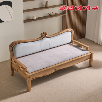 라자가구 다정 생황토 카리나 온열 보료 건강 원목 흙소파 3인용 C 카우치