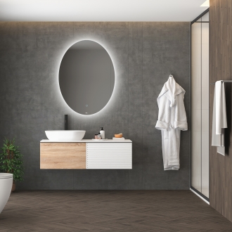 [당일출고] 헤이미러 LED 간접 조명 거울 - 계란형