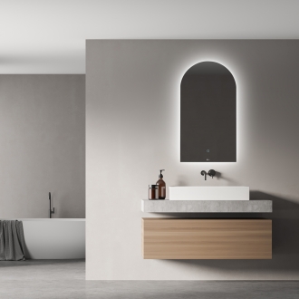 [당일출고] 헤이미러 LED 간접 조명 거울 - 긴아치형