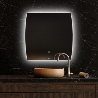 [당일출고] 헤이미러 LED 간접 조명 거울 - 오크통