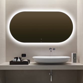[당일출고] 헤이미러 LED 프레임 조명 거울 - 긴타원형