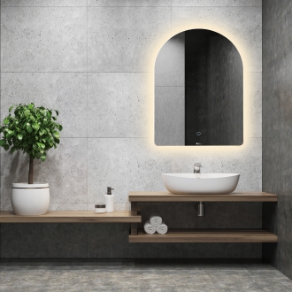 [당일출고] 헤이미러 LED 프레임 조명 거울 - 아치형