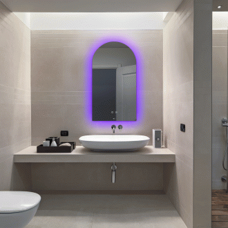 [당일출고] 헤이미러 LED 간접 조명+살균 거울 - 긴아치형