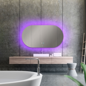 [당일출고] 헤이미러 LED 간접 조명+살균 거울 - 긴타원형