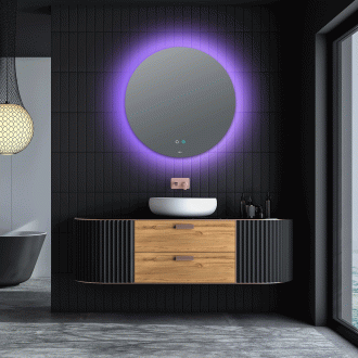 [당일출고] 헤이미러 LED 간접 조명+살균 거울 - 살균 거울 - 원형