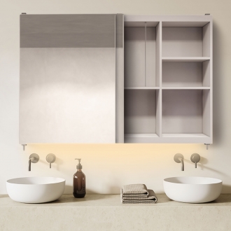 헤이미러 슬라이딩 욕실장 (1100/1200/1300/1400)x800