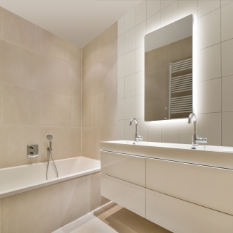 [당일출고] 헤이미러 LED 간접 조명 거울 - 사각