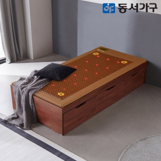 동서가구 힐튼 럭셔리 대용량 서랍형 무헤드 수납 원적외선 보료침대 싱글 S DF645559