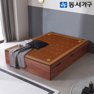 동서가구 힐튼 럭셔리 대용량 서랍형 무헤드 수납 원적외선 보료침대 퀸 Q DF645557