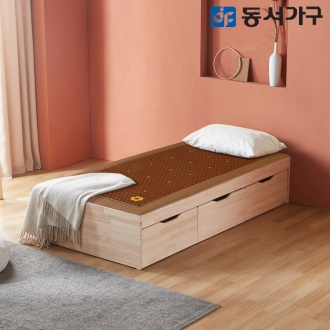 동서가구 토리 편백나무 대용량 서랍형 무헤드 수납 원적외선 보료침대 싱글 S DF645567