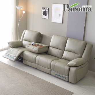 파로마 클레오 황소 통가죽 천연면피 리클라이너 쇼파 4인 제로월 홈바