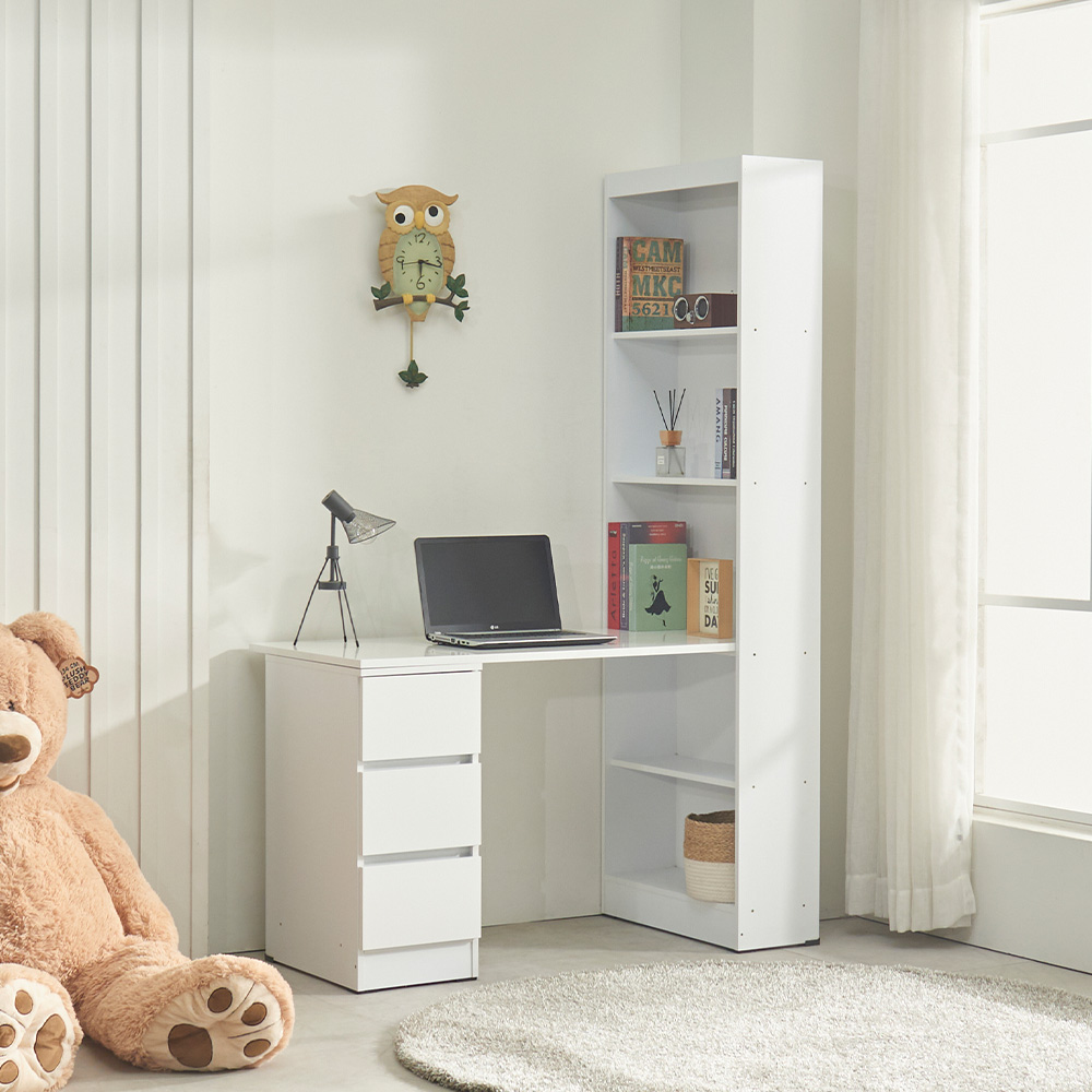 동서가구 올화이트 1200 LPM강화 H형책상 DF925920