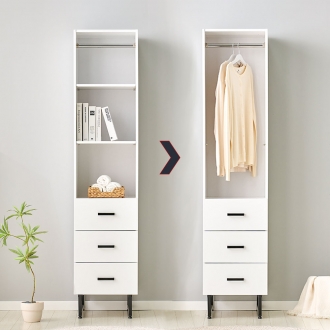 라온홈데코 투인원 다용도 슬림 서랍 수납장