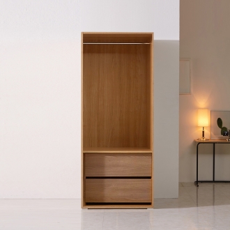 동서가구 브론즈 디스플레이 시스템 오픈형 양복장(2서랍) 600 DF926066