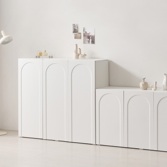 프린홈 E0등급 베네치아 아치형 높은 하이 수납장 800/1200