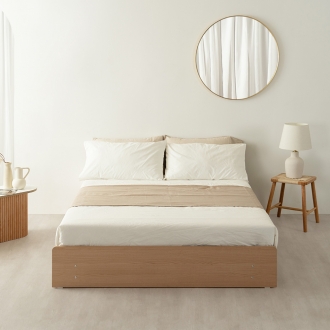 [단독특가]동서가구 하츠 무헤드 1단 3서랍 수납침대 프레임 SS