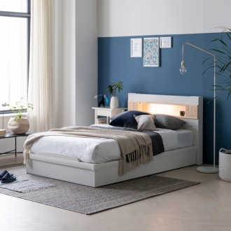 [단독특가]동서가구 쿠로 LED편백 평상형 SS 프레임+양면매트포함