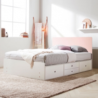 ★10조 한정★동서가구 코테지 LED 2단 4서랍 수납침대 프레임 SS