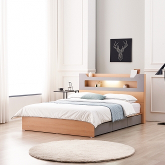 [단독특가]동서가구 엘리스 LED 조명 수납침대 프레임 Q